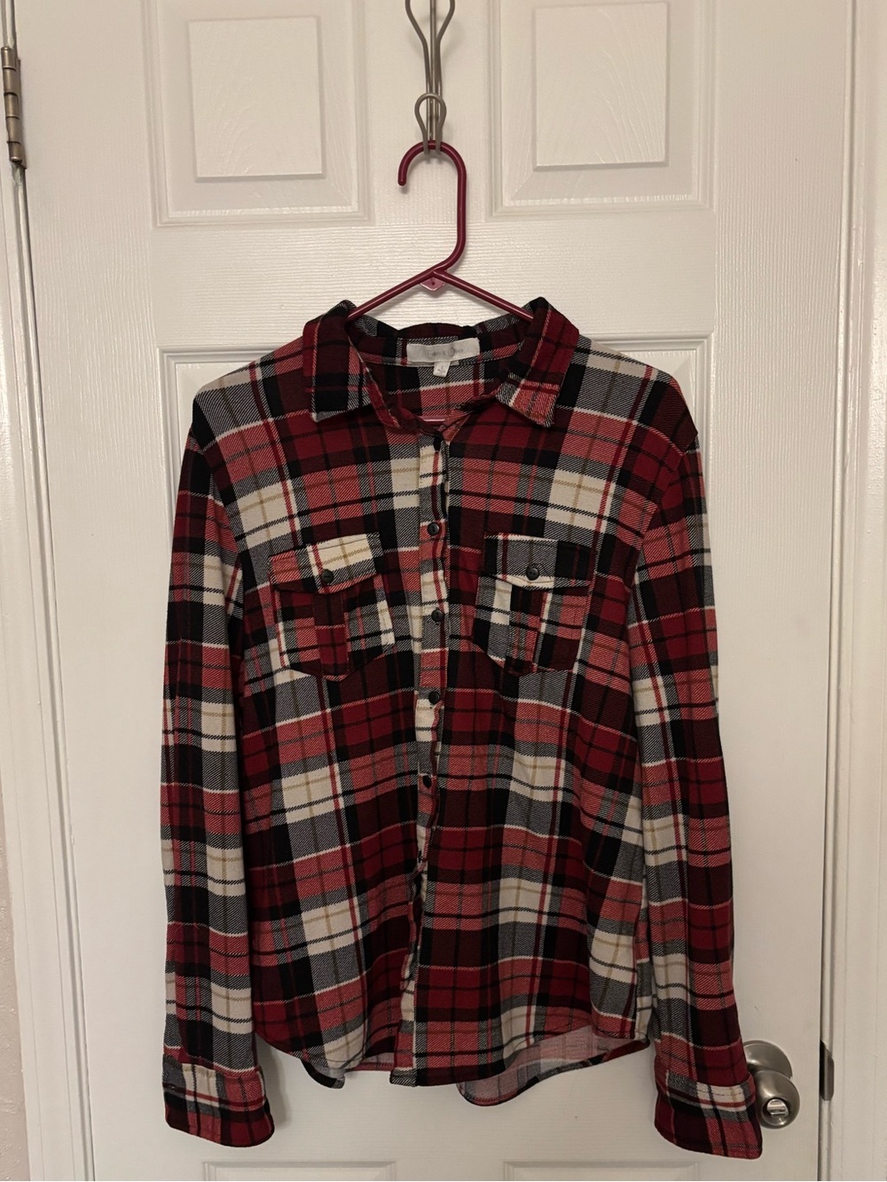 Maroon Flannel - Size Large